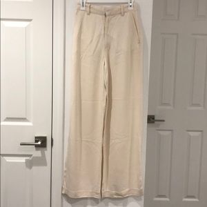 H&M cream white wide leg pants, size 36, usa 6